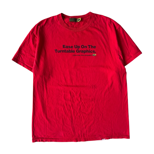 2000s Swish NYC ease up on the turntable graphics T-shirt (L)