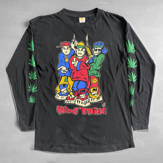 1990s Vibe Tribe marijuana long sleeve T-shirt (XL)