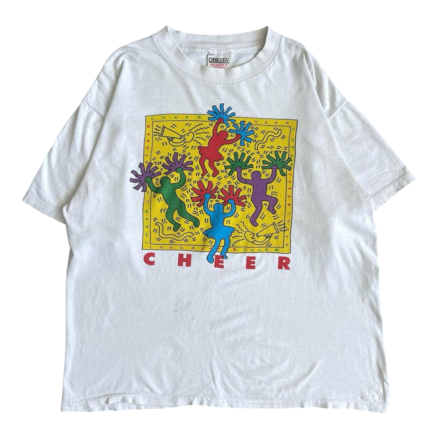1990s Keith Haring cheer T-shirt (L/XL)