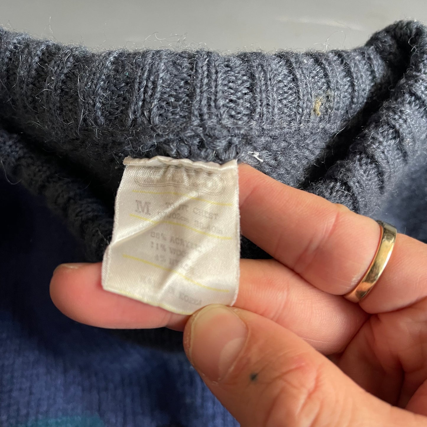 1980s hand knitted jumper (M)