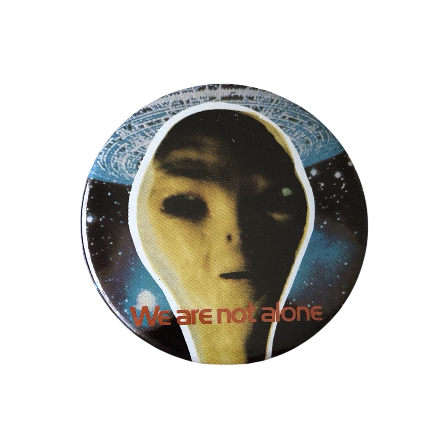 1970s close encounters of the third kind we are not alone pin badge