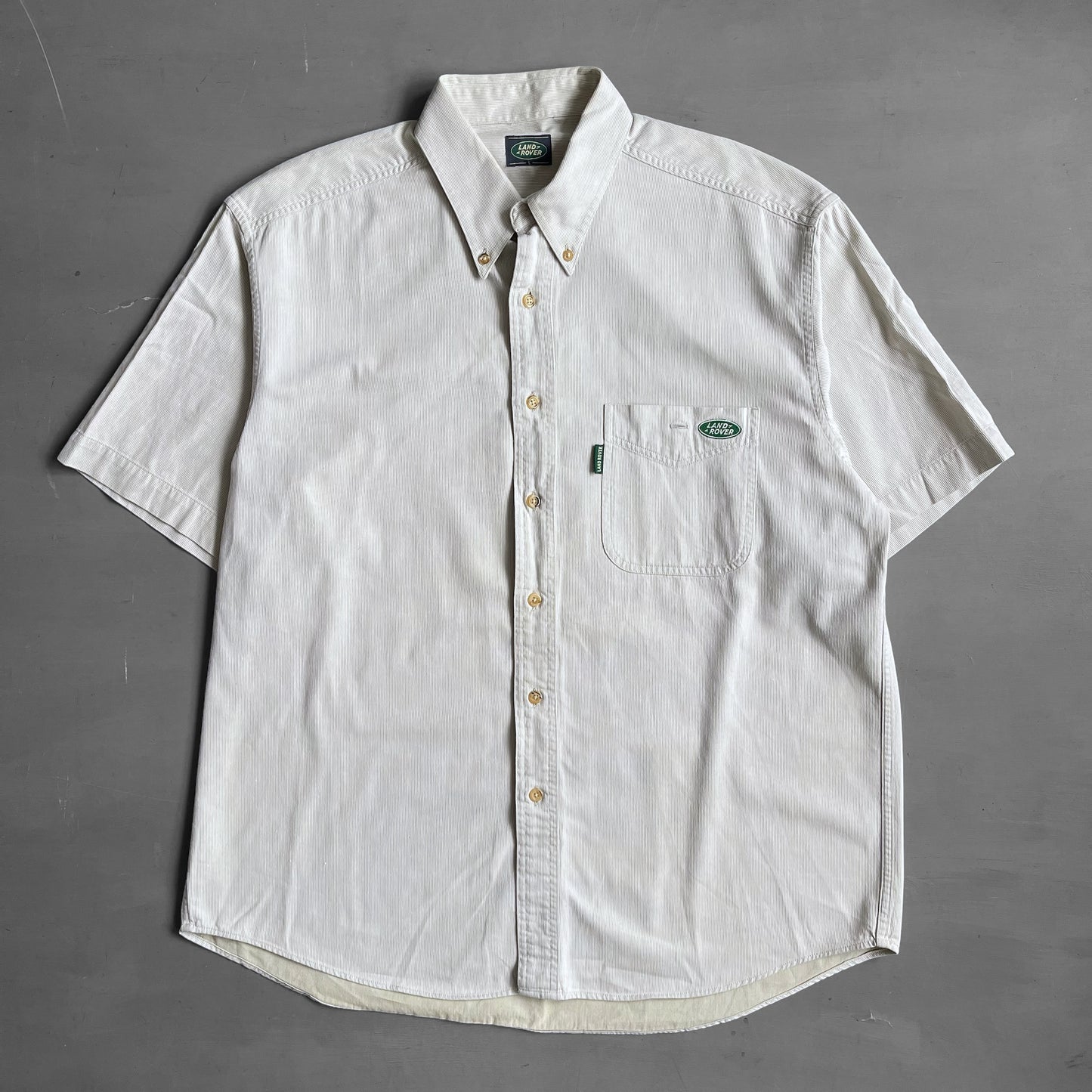 2000s Land Rover short sleeve corduroy shirt (L/XL)