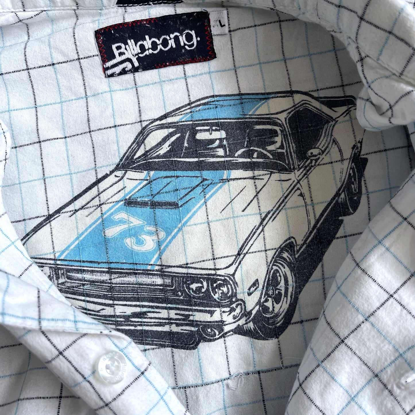 2000s Billabong car short sleeve shirt (L)