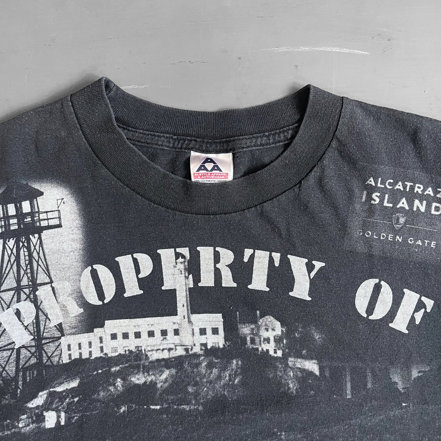 1990s All over Alcatraz T-shirt (L)