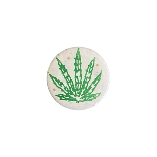 1990s cannabis leaf pin badge