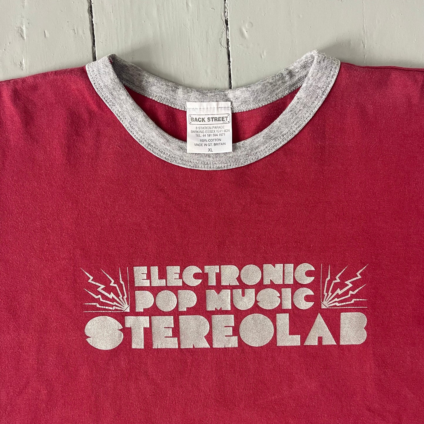 1990s STEREOLAB electronic pop music T-shirt (M/L)