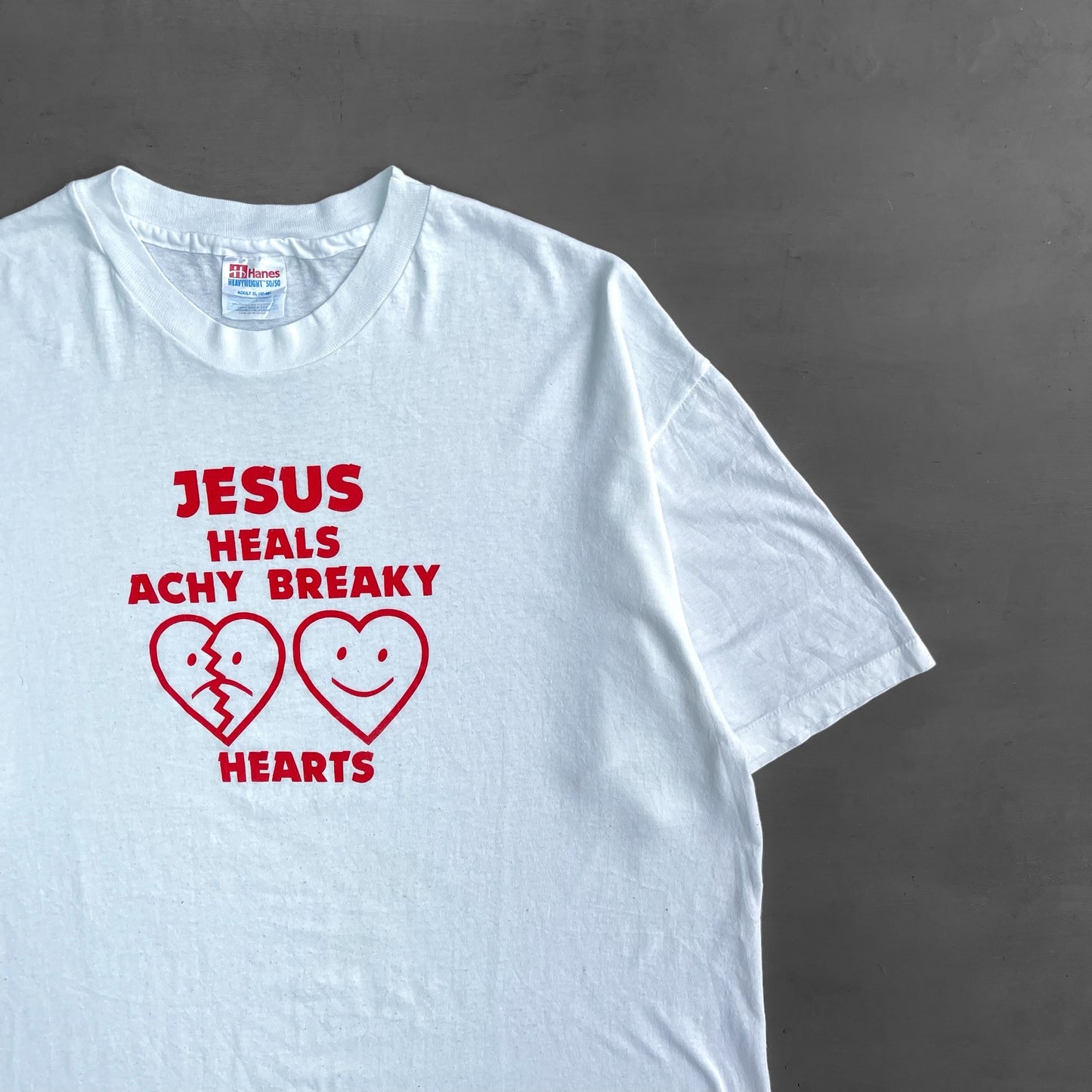 1990s Jesus heals achy breaky heart T-Shirt (XL)