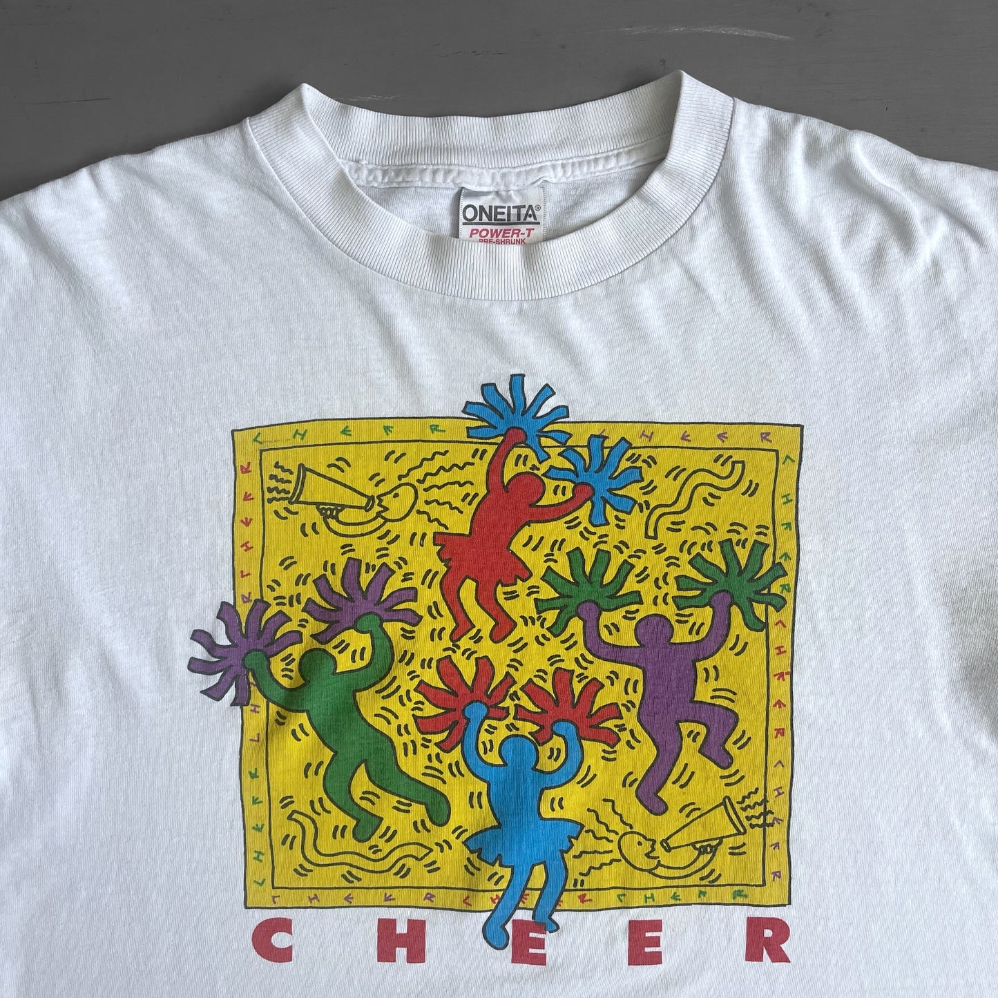 1990s Keith Haring cheer T-shirt (L/XL)
