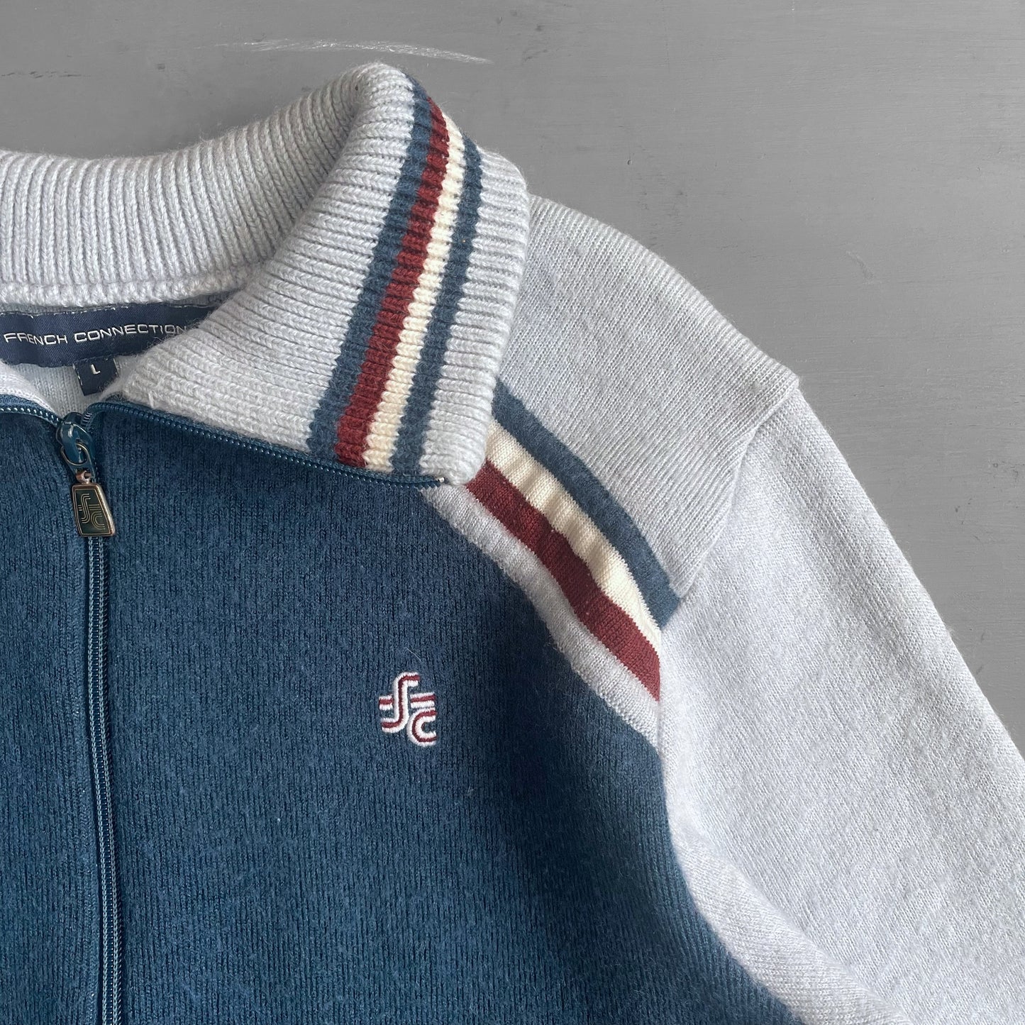 FCUK knitted zip jumper (S)