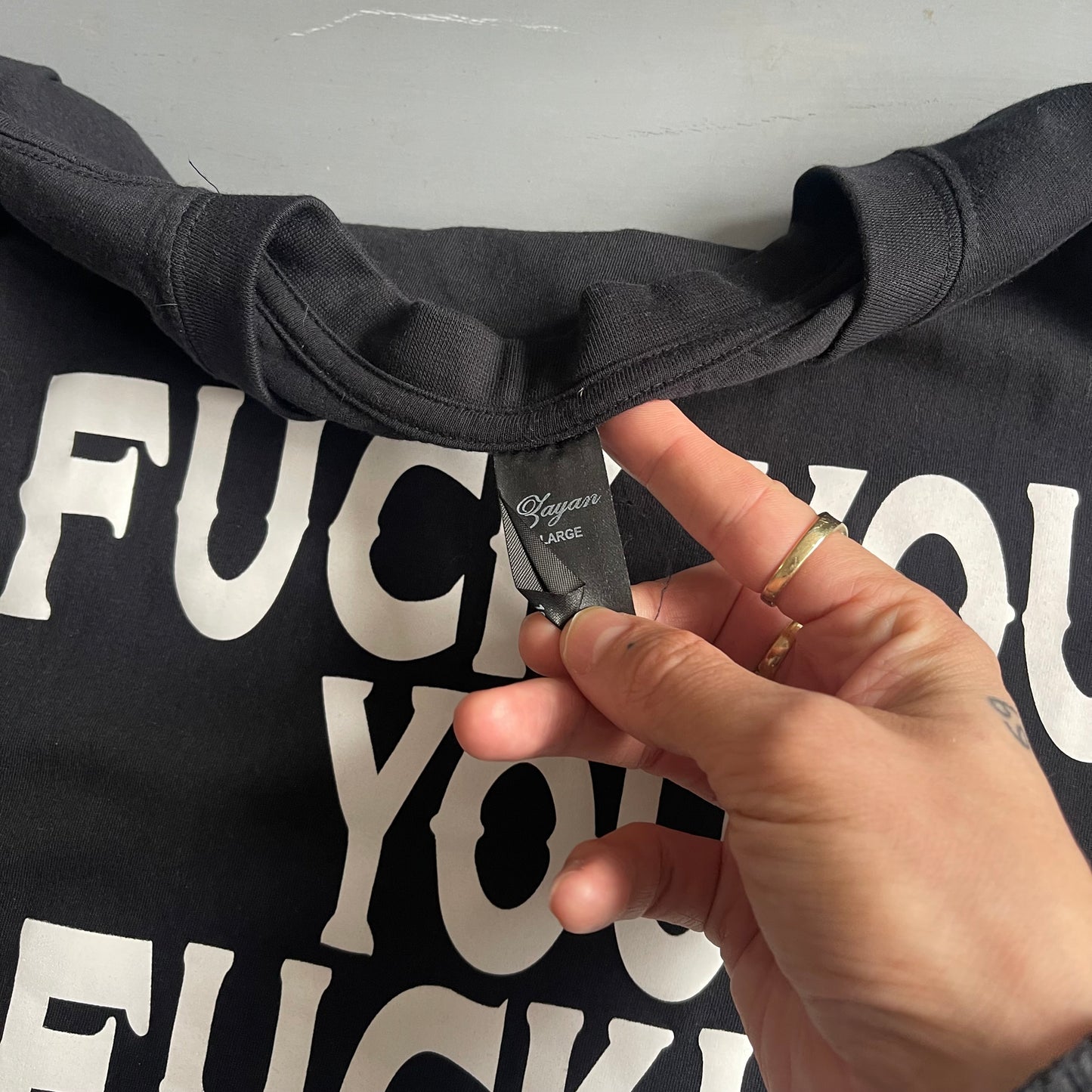 2000s Fuck you you fucking fuck T-Shirt (L)