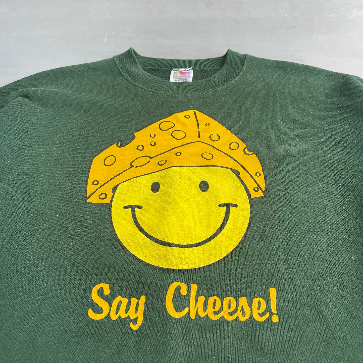 1990s Say cheese sweatshirt jumper (XL)