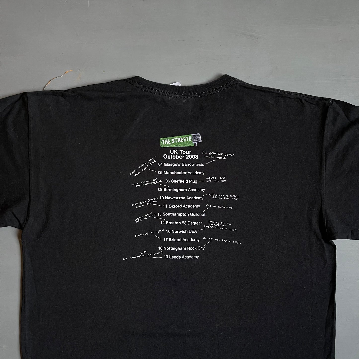 2008 The Streets UK tour T-Shirt (XL)