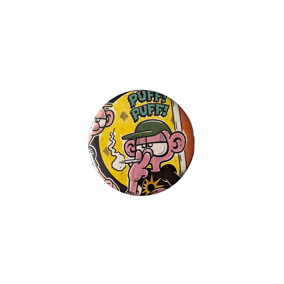1990s PUFF PUFF pin badge