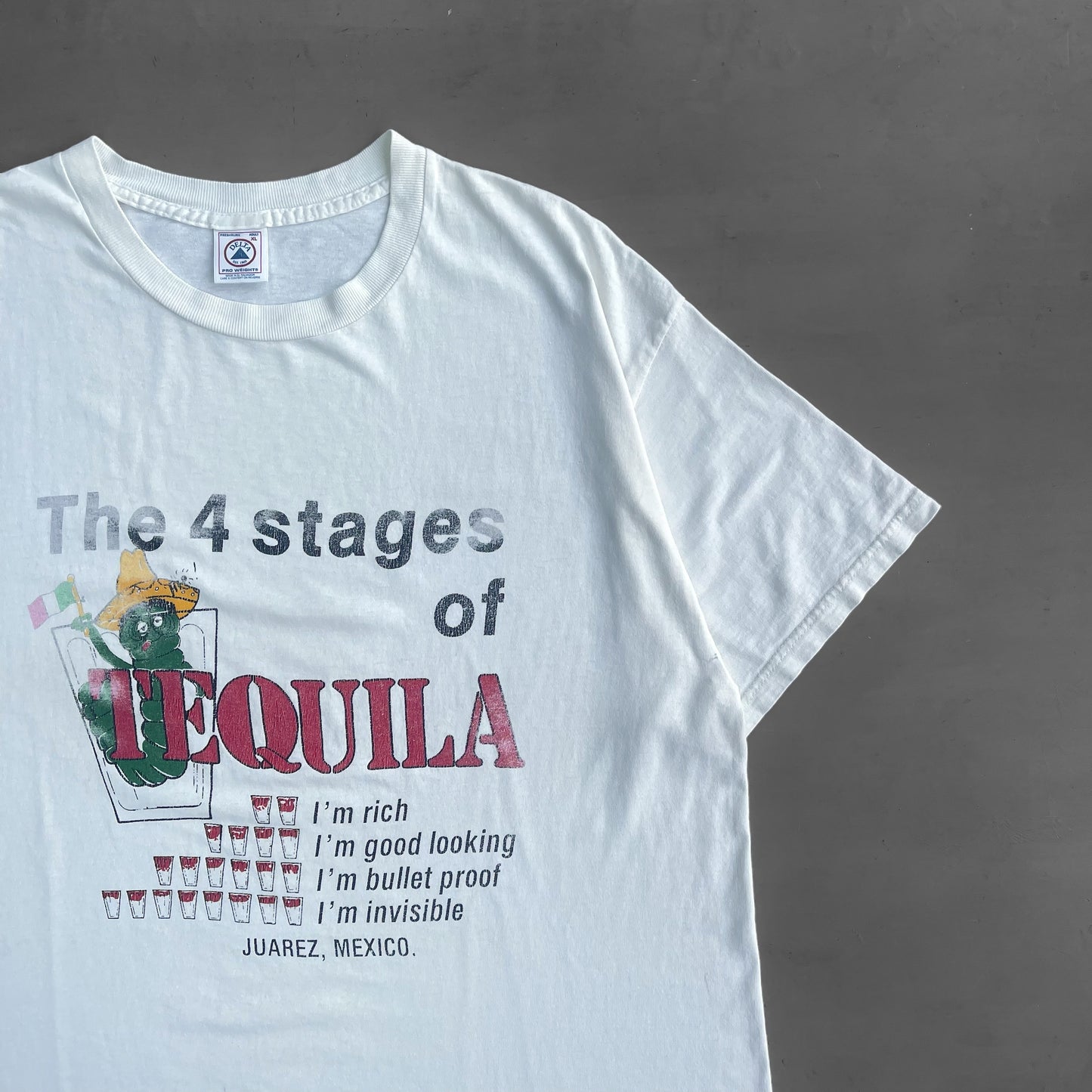 1990s The 4 stages of Tequila T-Shirt (XL)