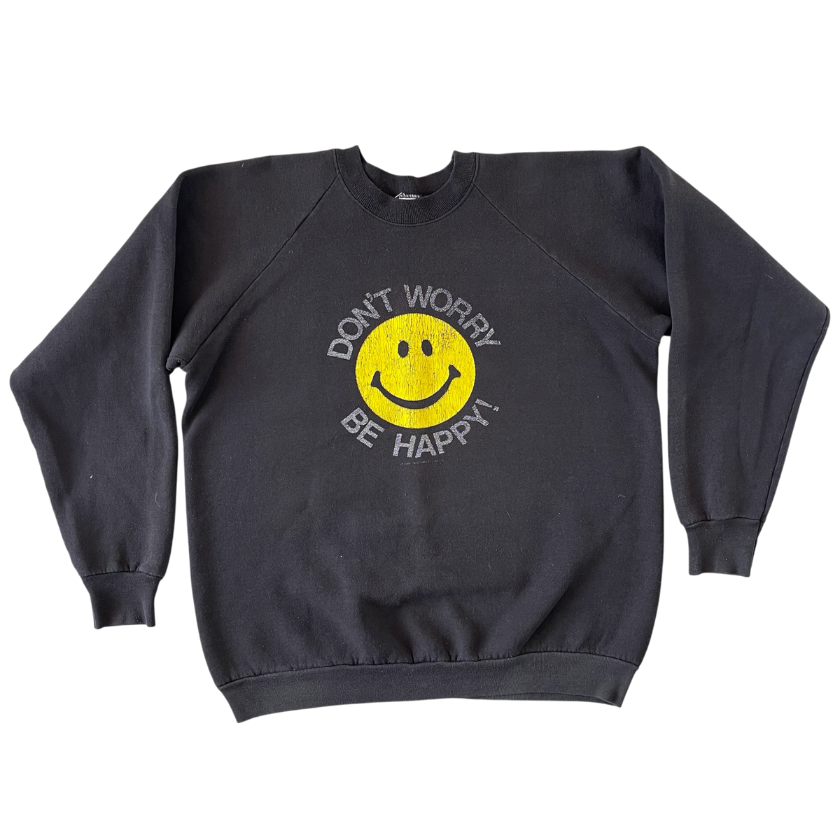 1990s don’t worry be happy smiley sweatshirt (XL)