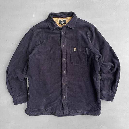 Early 2000 Guinness fleece corduroy over shirt / jacket (L)