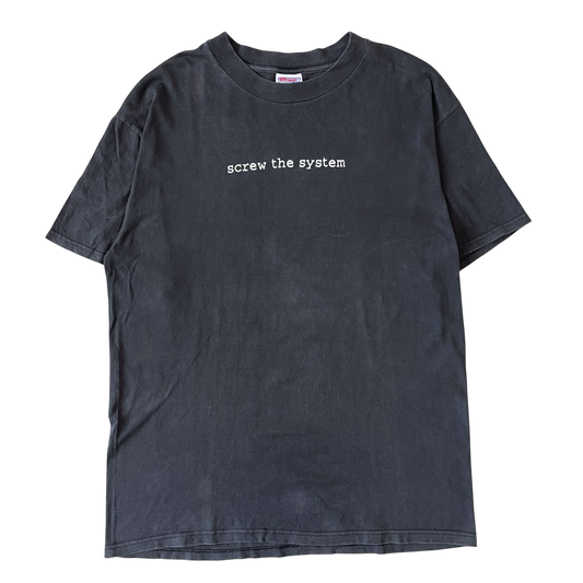 1990s screw the system T-shirt (L)