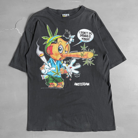 1990s I don’t do drugs Pinocchio Amsterdam T-shirt (L)