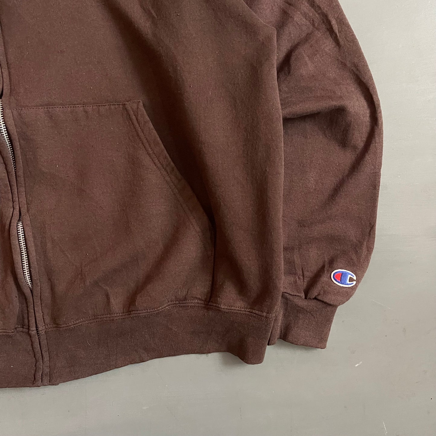 1990s Champion reverse weave blank zip hoodie (XL)