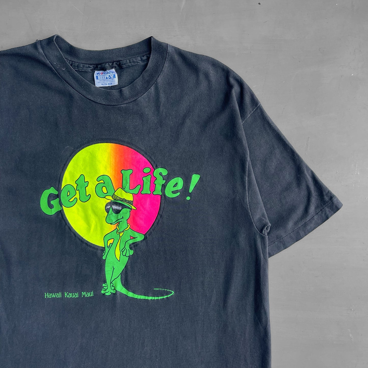 1990s GET A LIFE lizard T-Shirt (L/XL)