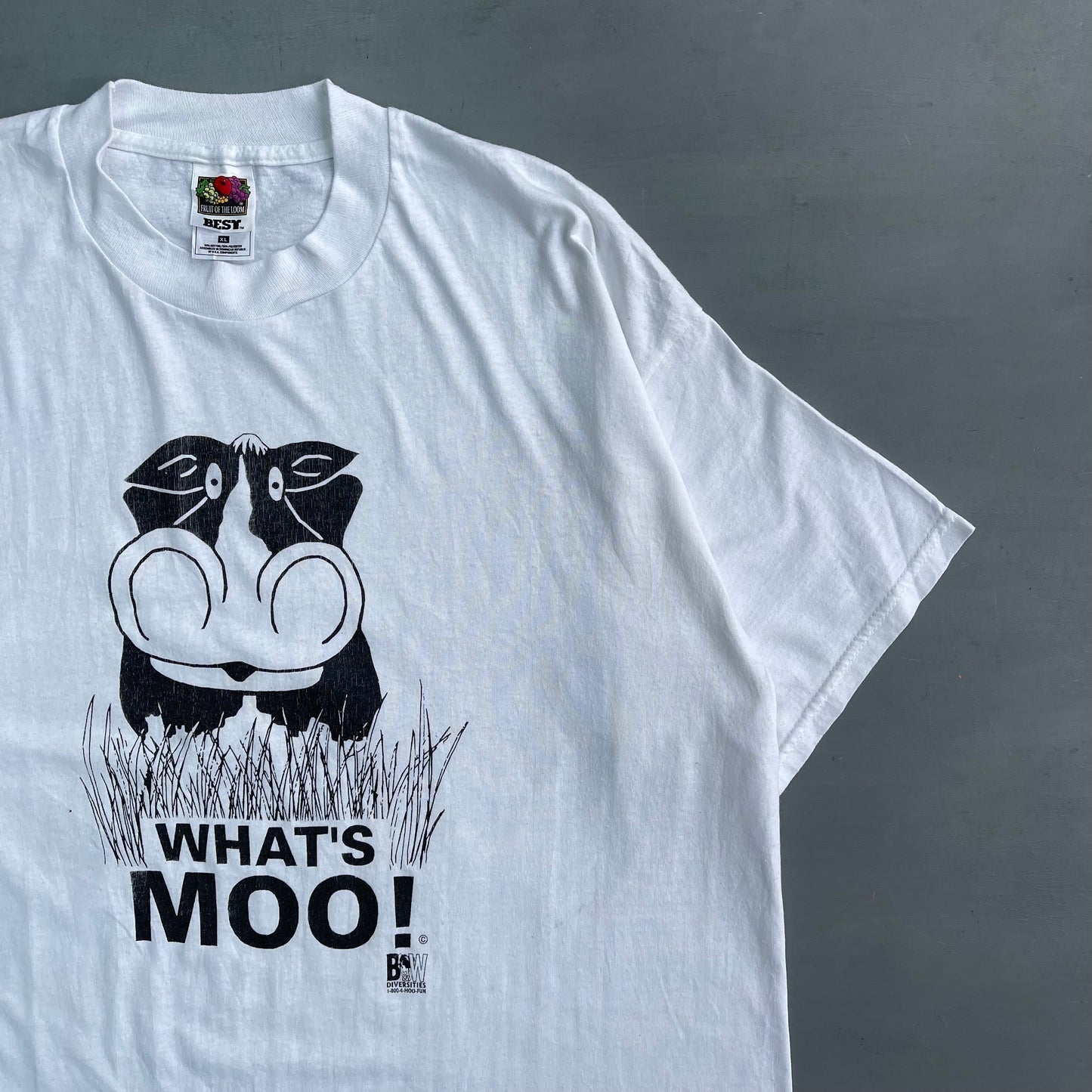 1990s Cow what’s moo T-Shirt (XL)