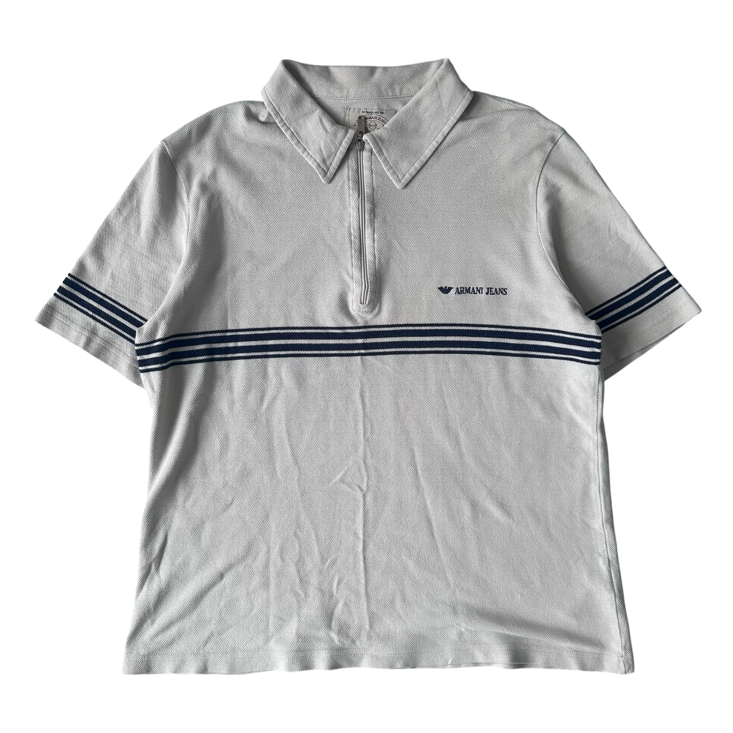 1990s Armani zip polo shirt (M)