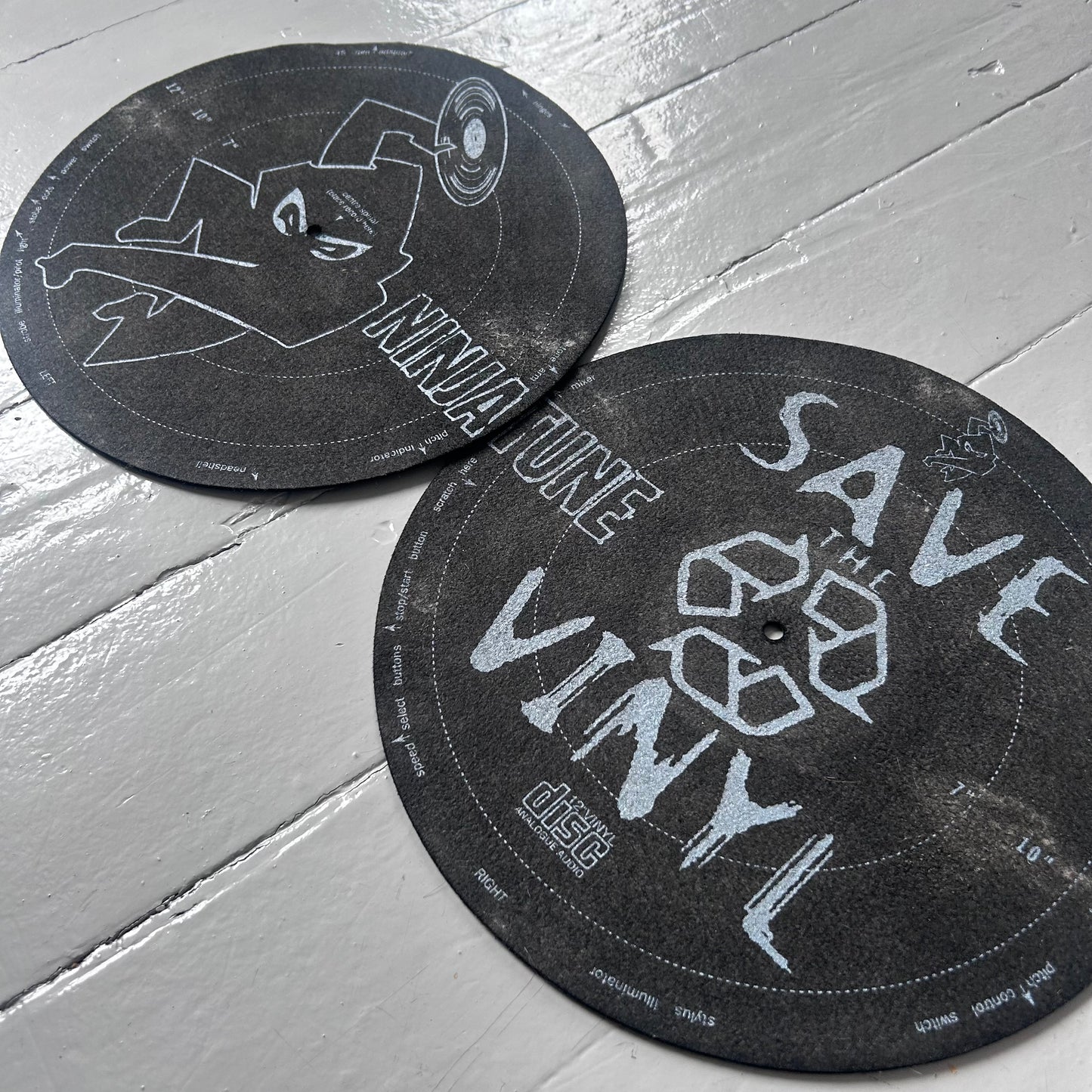 Early 2000s Ninja tune vinyl slip mats