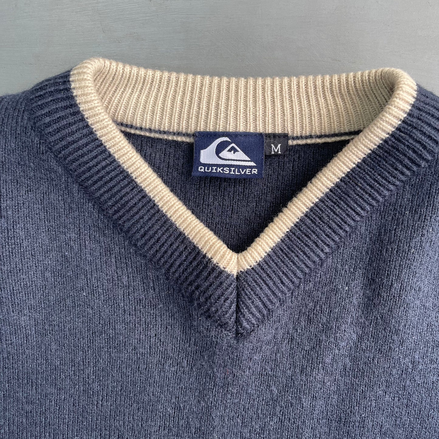 1990s Quiksilver striped knitted jumper (L)