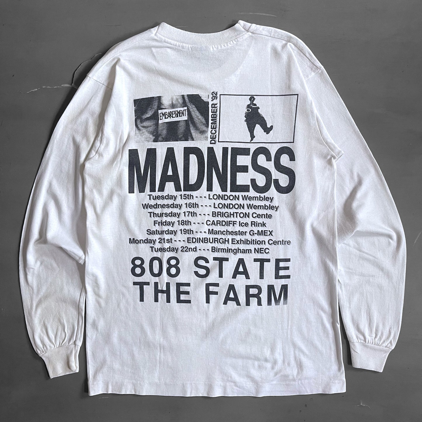 1992 Madness / 808 State / The Farm tour T-shirt (L)