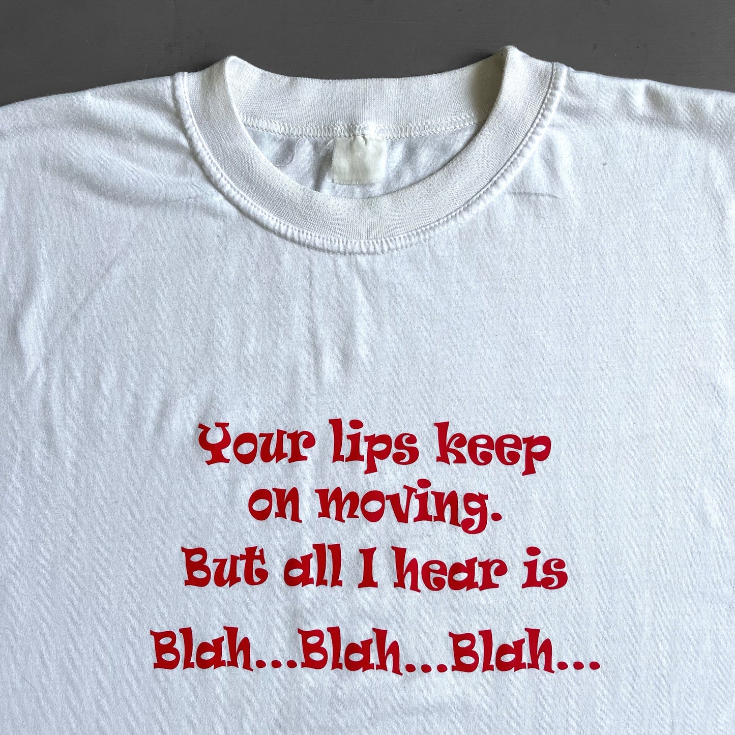 1990s your lips keep on moving T-shirt (L)