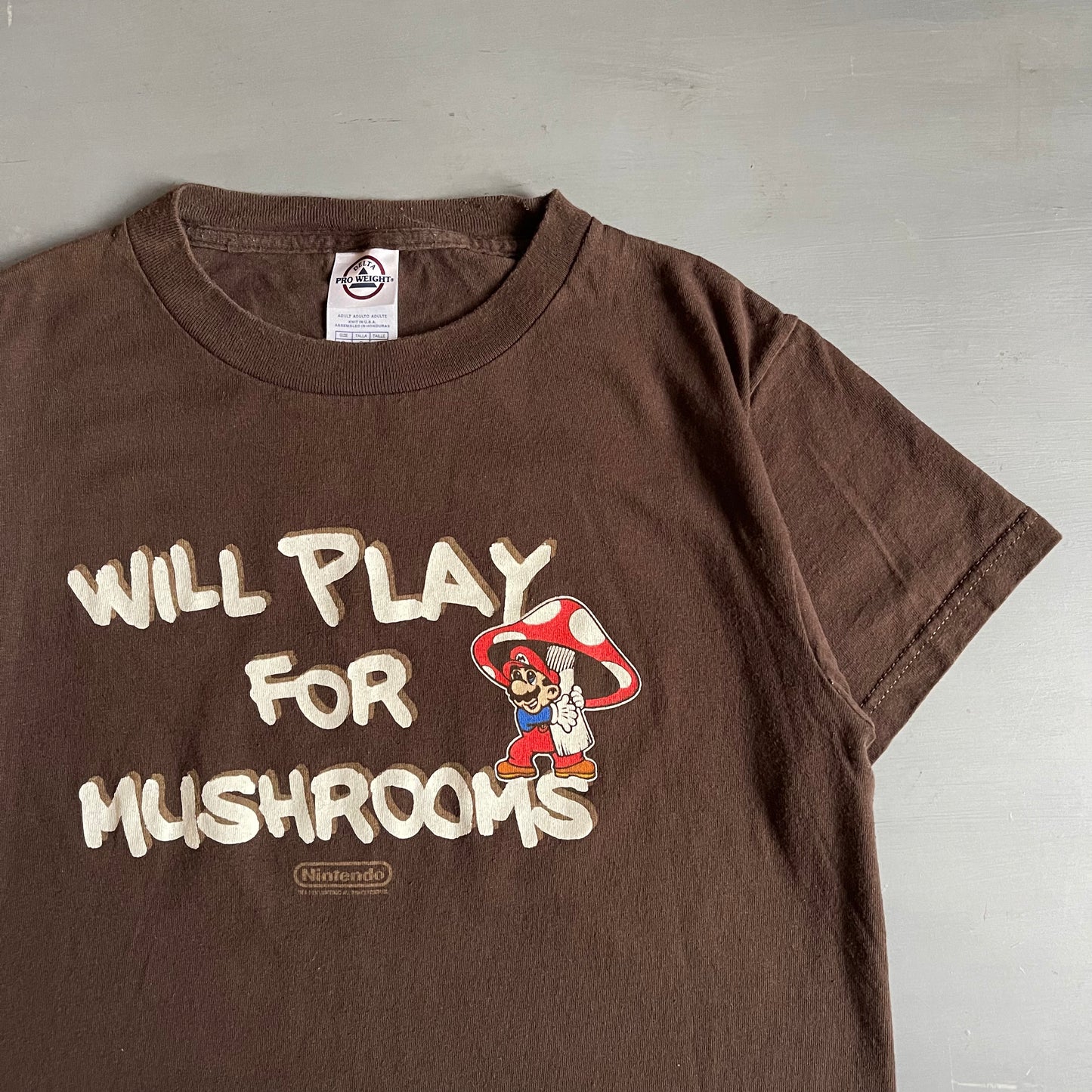 2004 Will play for mushrooms Mario T-Shirt (S)