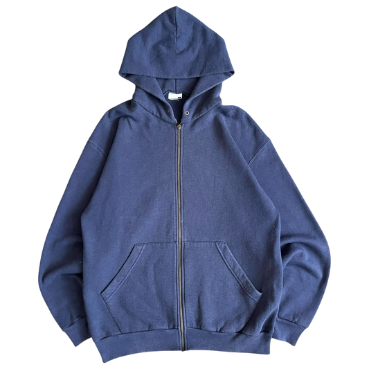 Early 2000s screen stars blank full zip hoodie (L)