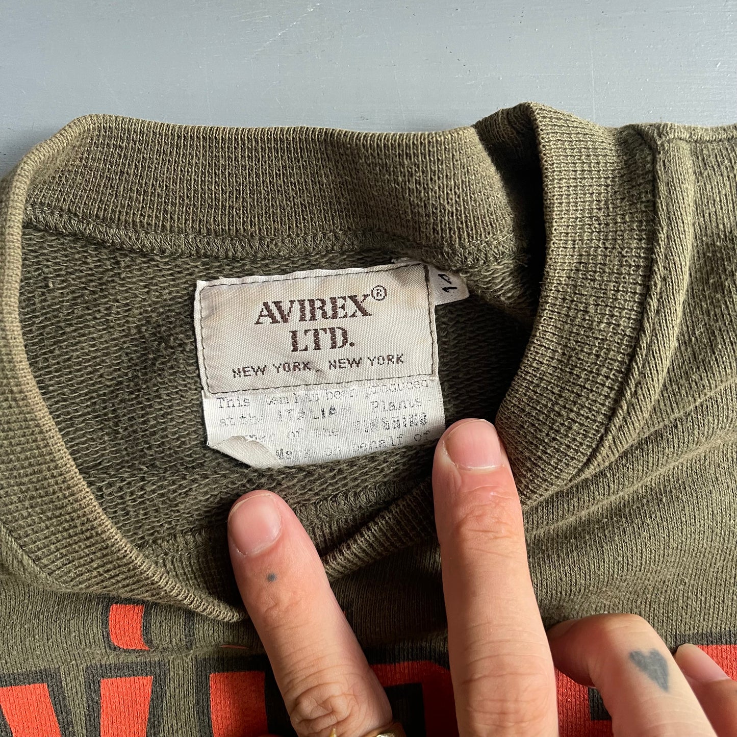 1990s Avirex USA Military sweatshirt (S/M)