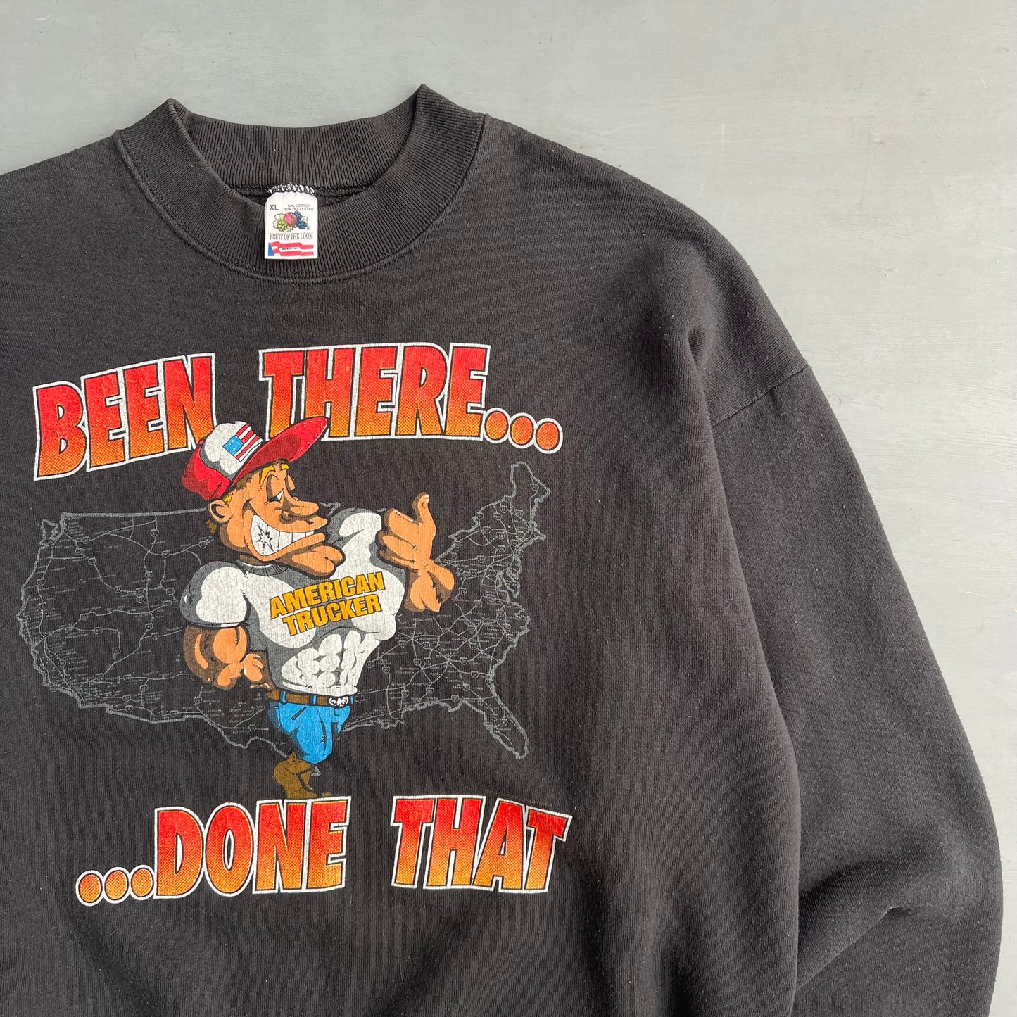 1990s Been there done that American trucker sweatshirt (L/XL)