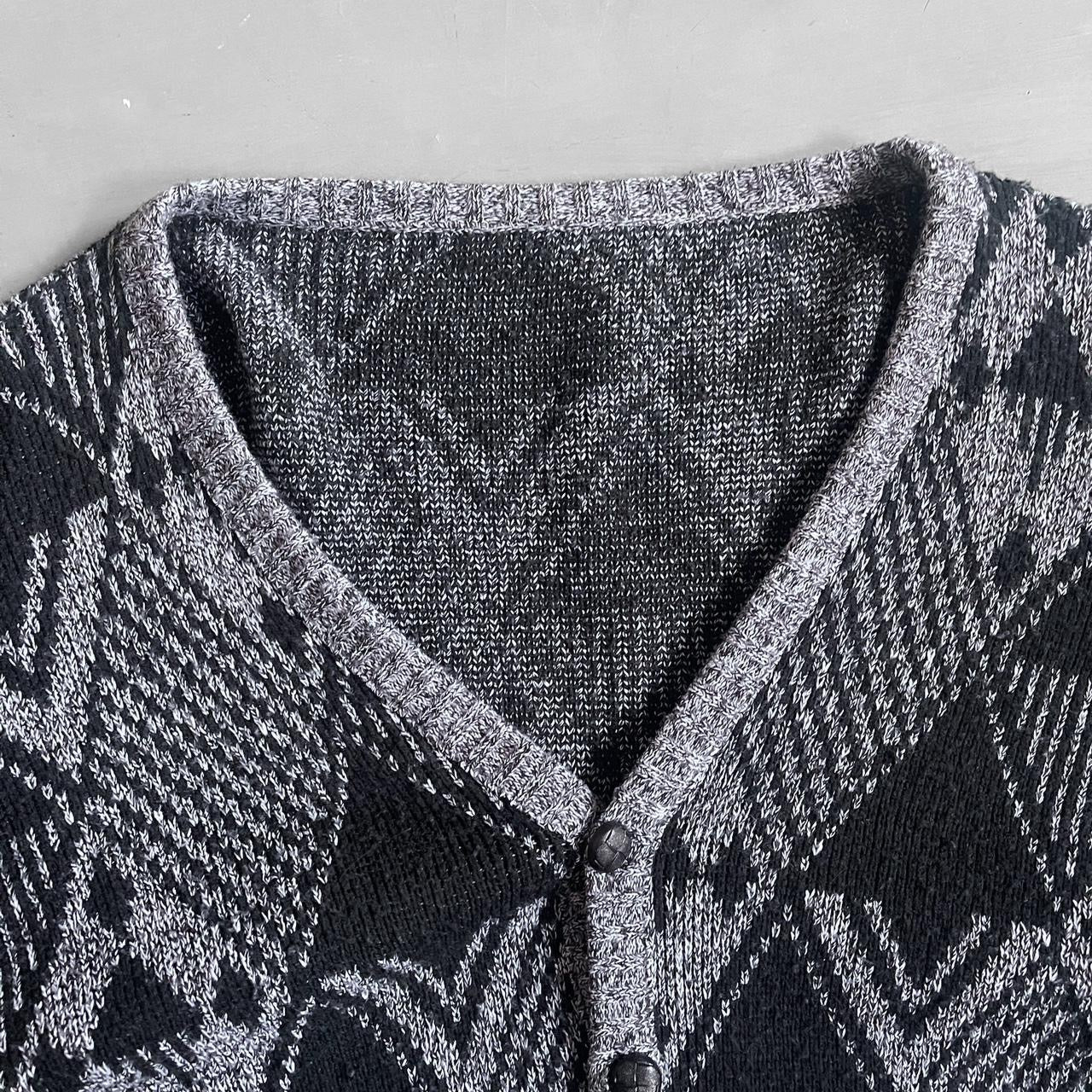 1990s abstract pattern cardigan (L)