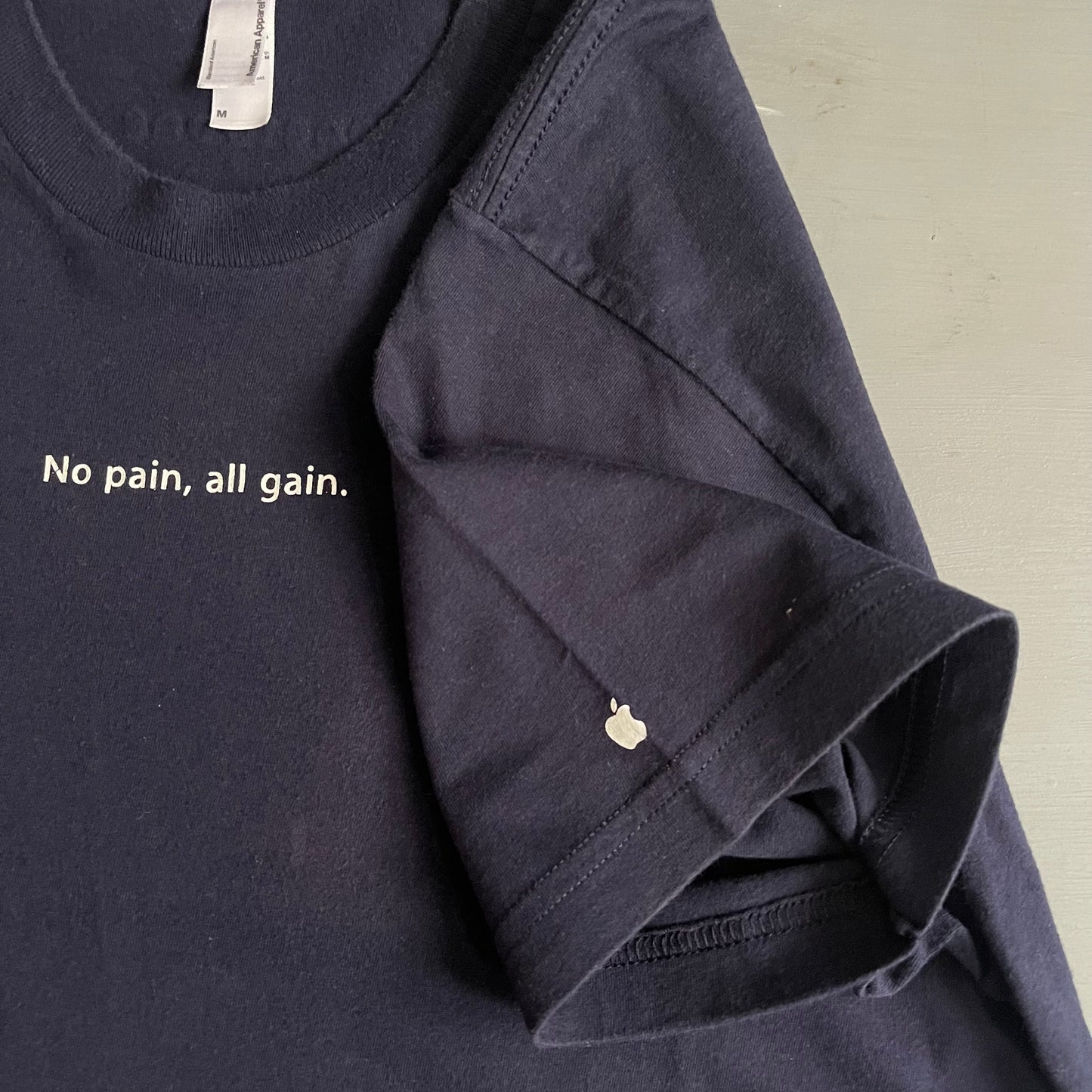 2000s no pain all gain Apple T-shirt (M)