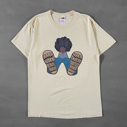 Early 2000s hard work beats talent when talent doesn’t work hard Afro T-Shirt (M)