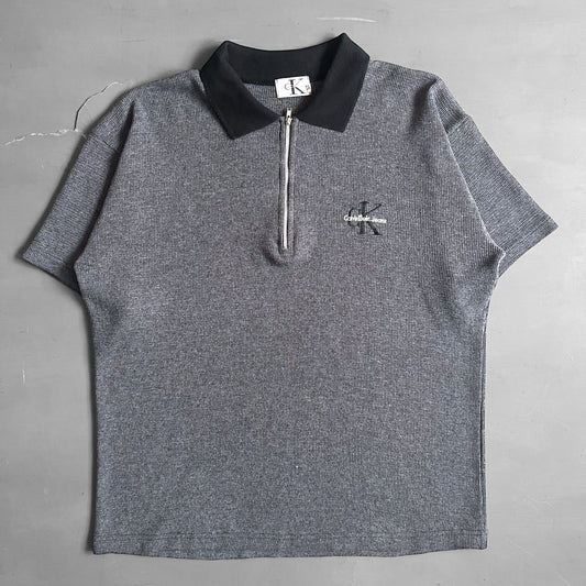 1990s Calvin Klein zip polo shirt (M/L)