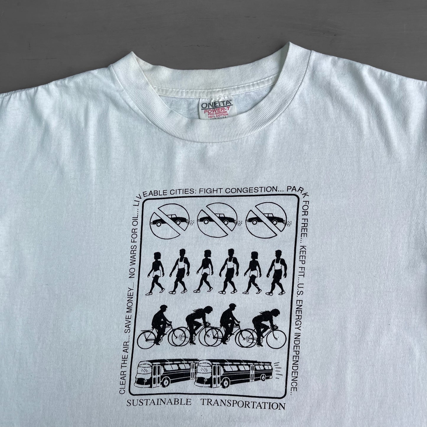 1990s sustainable transport graphic T-Shirt (L)