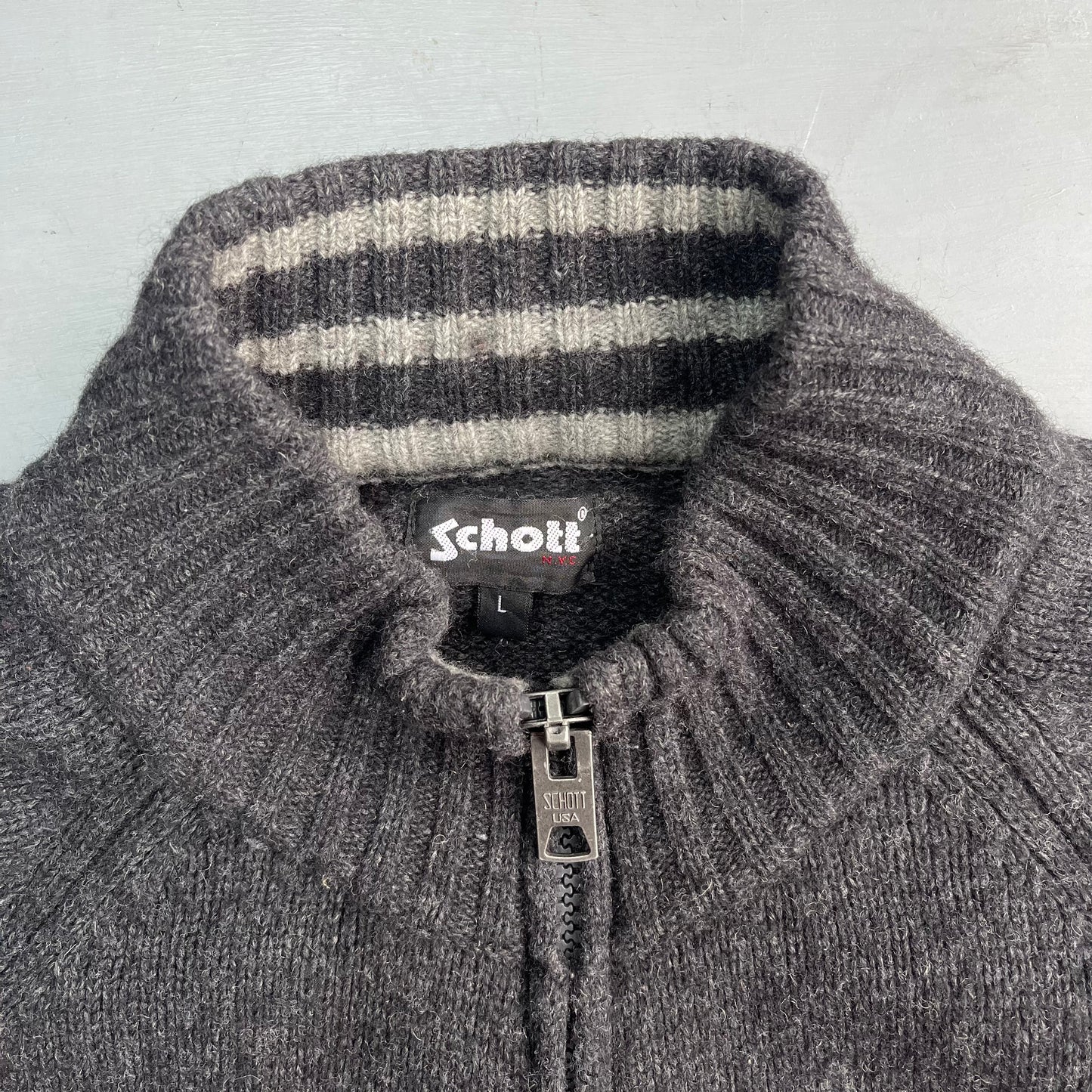 1990s SCHOTT NYC cardigan zip (L/XL)