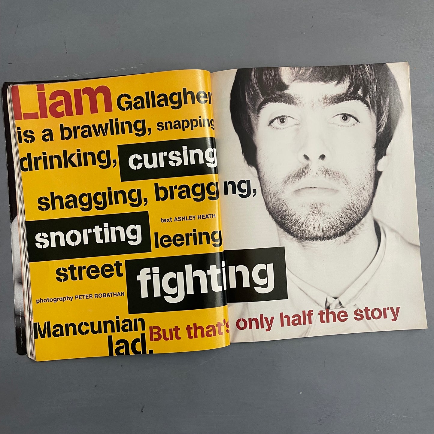 November 1995 The Face Magazine Oasis / Liam Gallagher edition