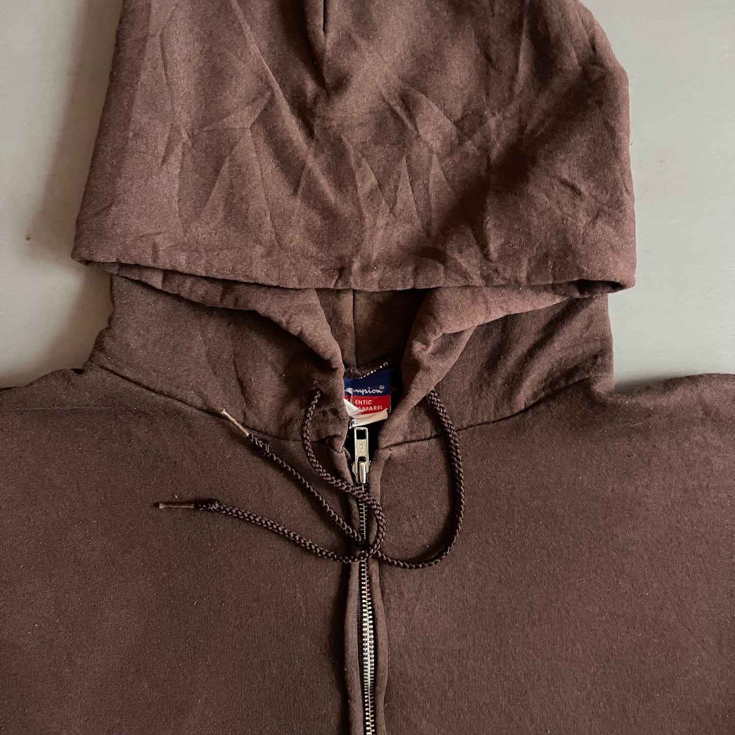 1990s Champion reverse weave blank zip hoodie (XL)