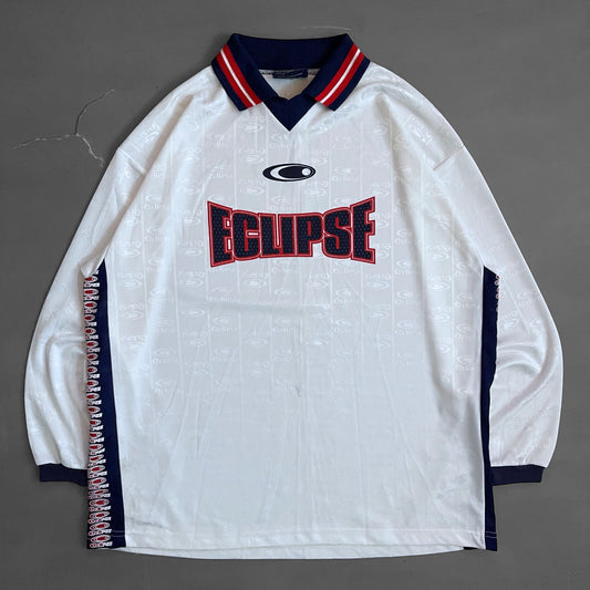 1990s Eclipse club culture rave football shirt (L)
