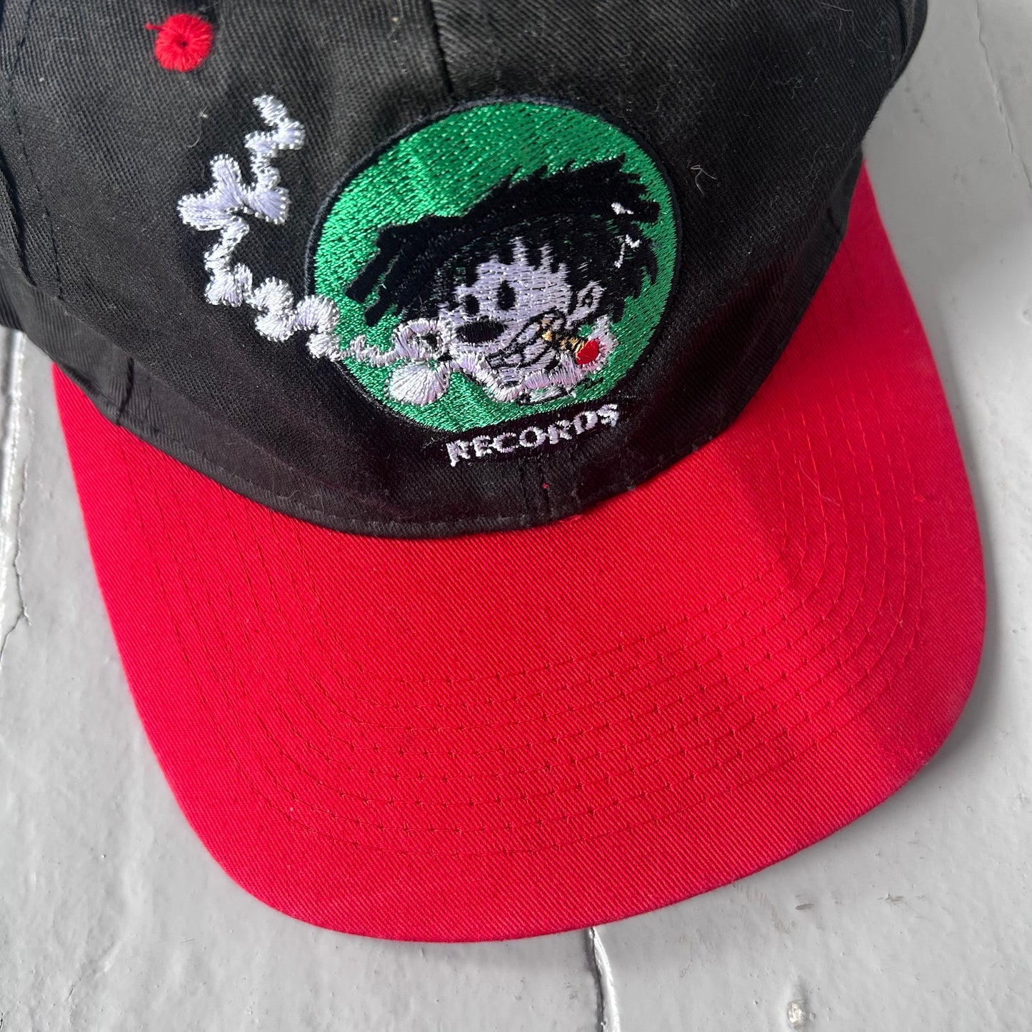 1990s Nervous Records weeded cap