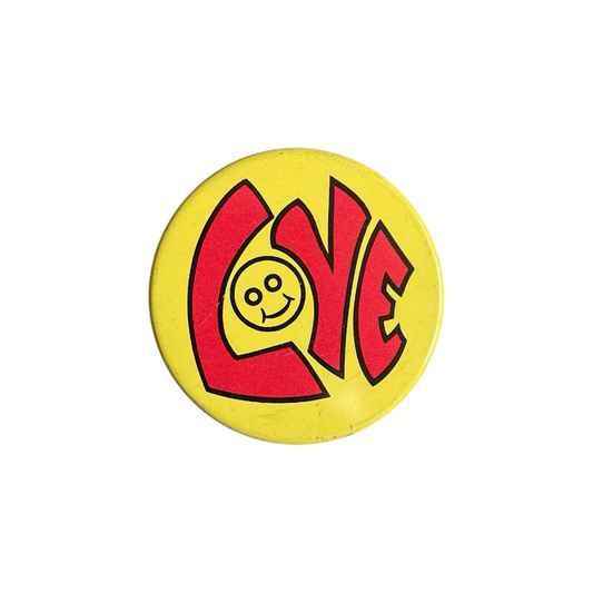 1990s LOVE rave pin badge