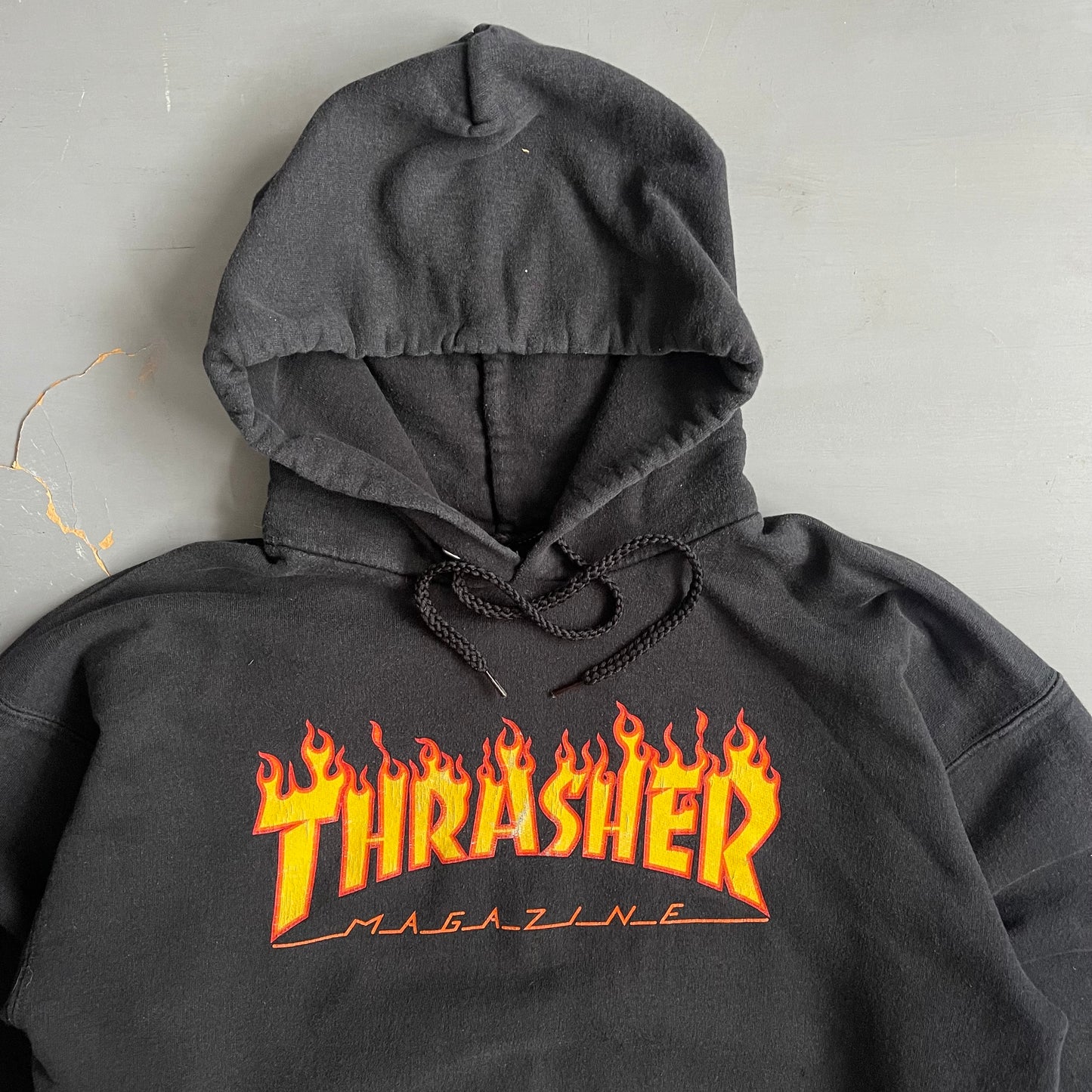 2000s Thrasher Magazine flame hoodie (M)