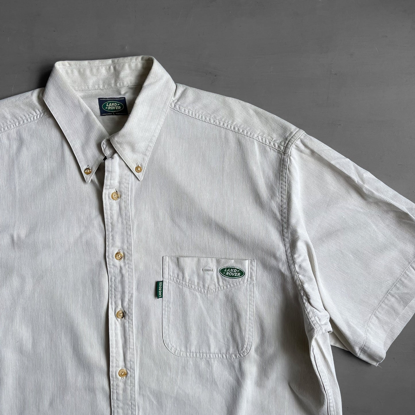 2000s Land Rover short sleeve corduroy shirt (L/XL)