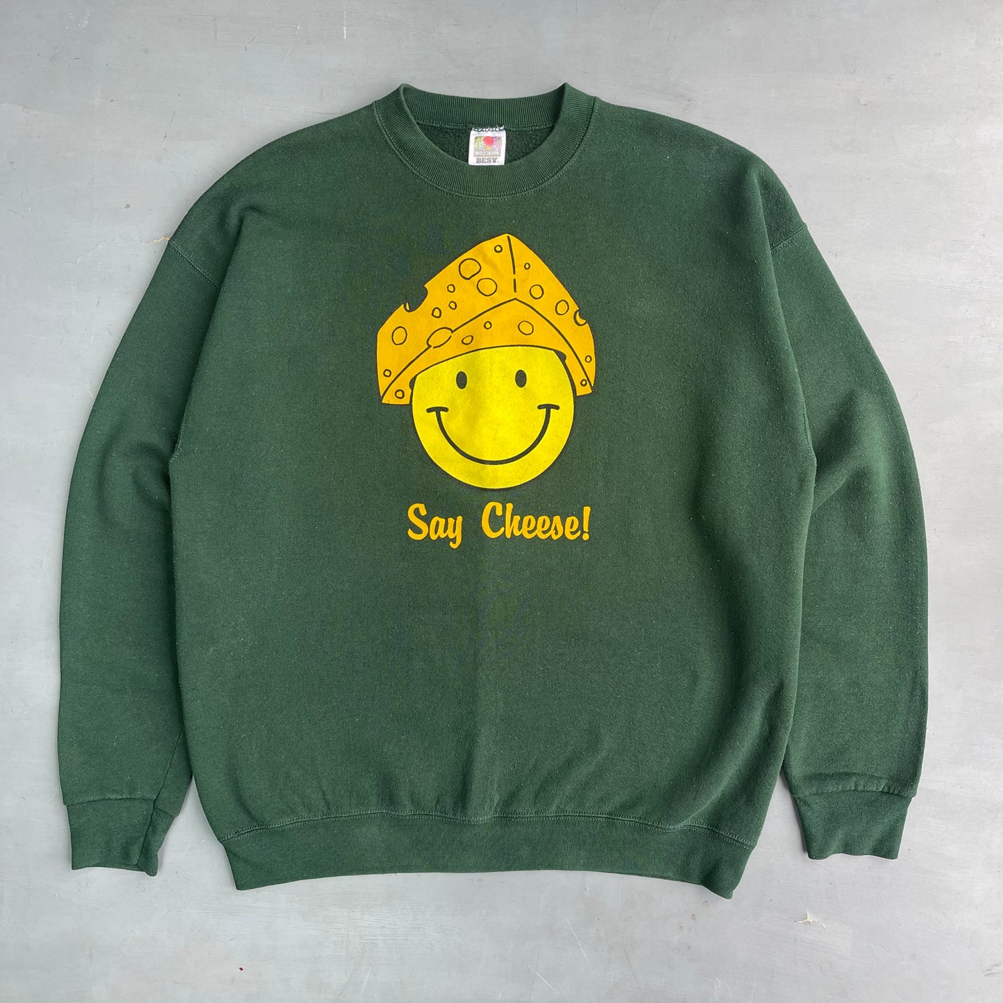 1990s Say cheese sweatshirt jumper (XL)