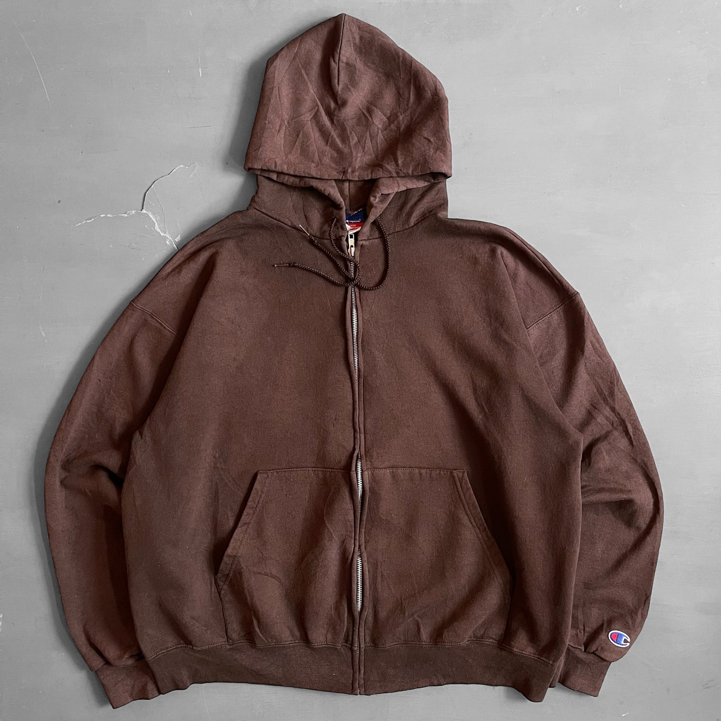 1990s Champion reverse weave blank zip hoodie (XL)