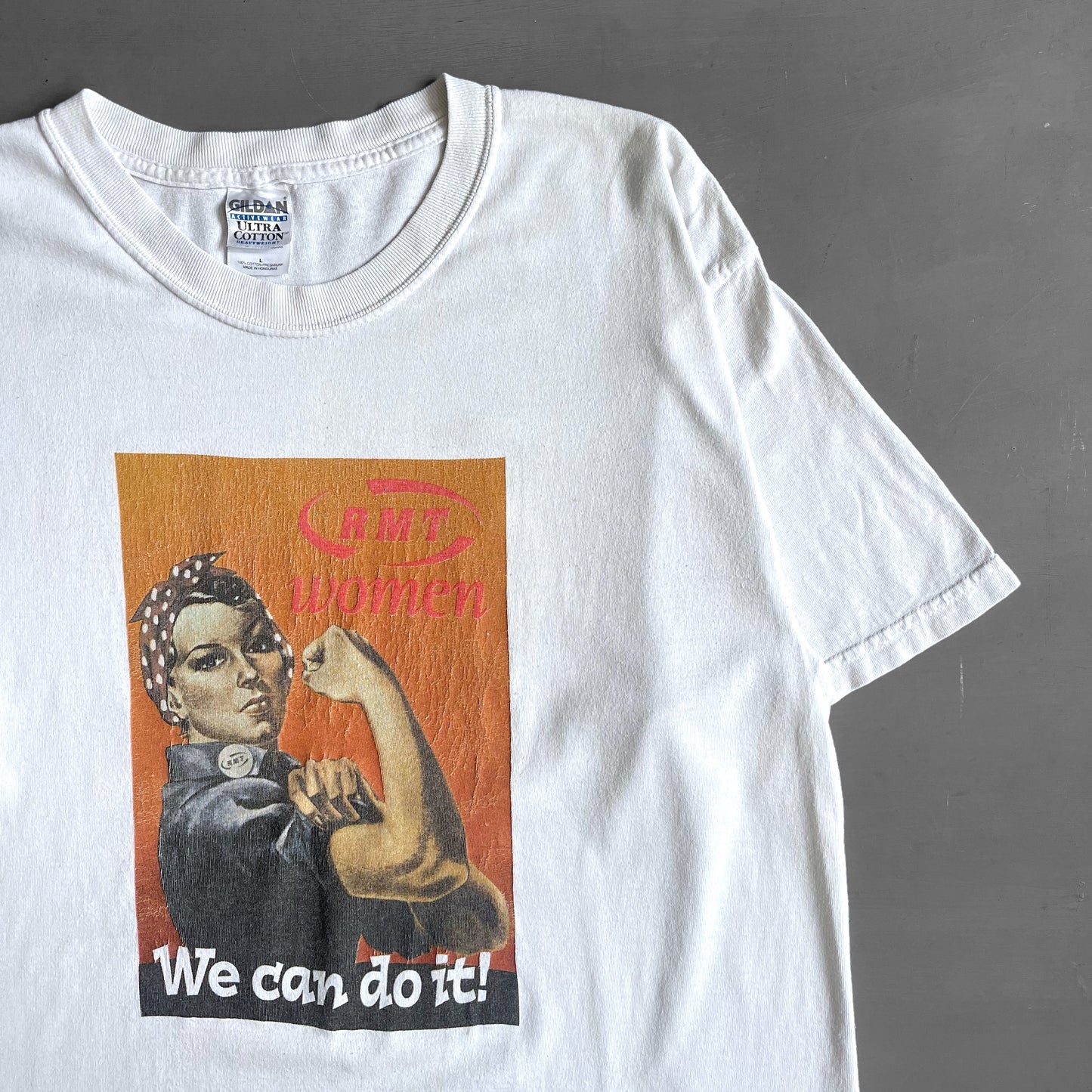 2000s RMT Women worker rights we can do it T-shirt (L)